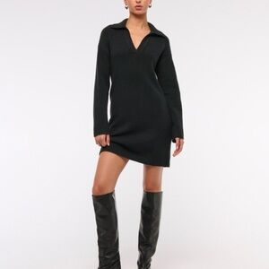 Abercrombie Long Sleeve Collared Mini Sweater Dress - NWT